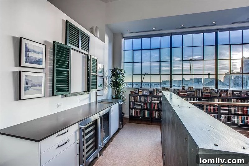Elegant bedroom in luxury Dallas loft