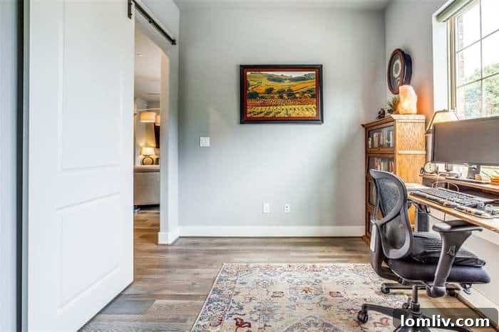Modern bedroom with ample natural light