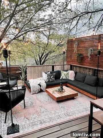 Close-up of the elegant twin sinks and granite countertop in the renovated bathroom