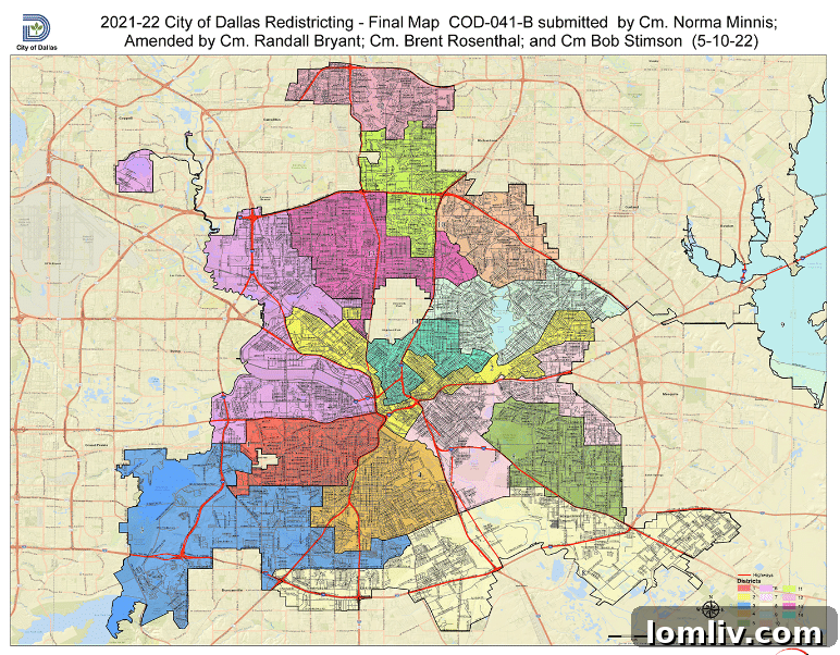 Dallas Redistricting Map COD-041-B
