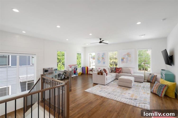 Spa-like Primary Bathroom with White Marble Floors and Contrasting Cabinets