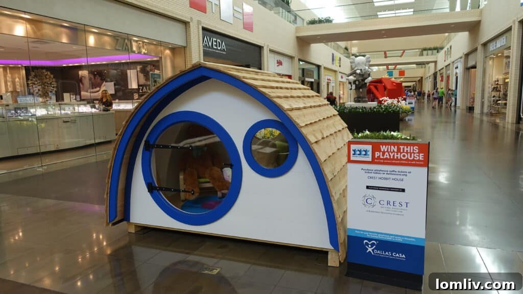 Children enjoying a creative playhouse at the Dallas CASA event