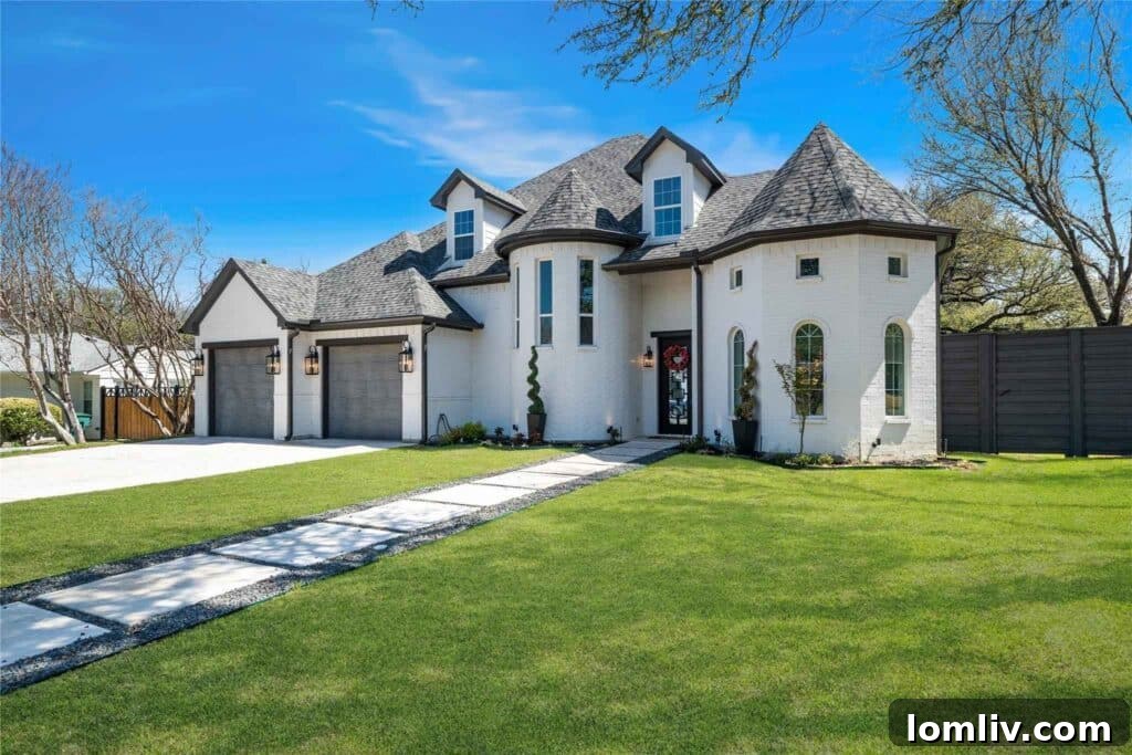 Contemporary new build home exterior at 100 Lindenwood Drive, Fort Worth Westside