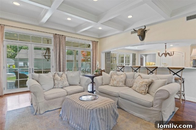 Timeless Grandeur of White Rock Valley 14 Cozy Fireplace in Main Living Room