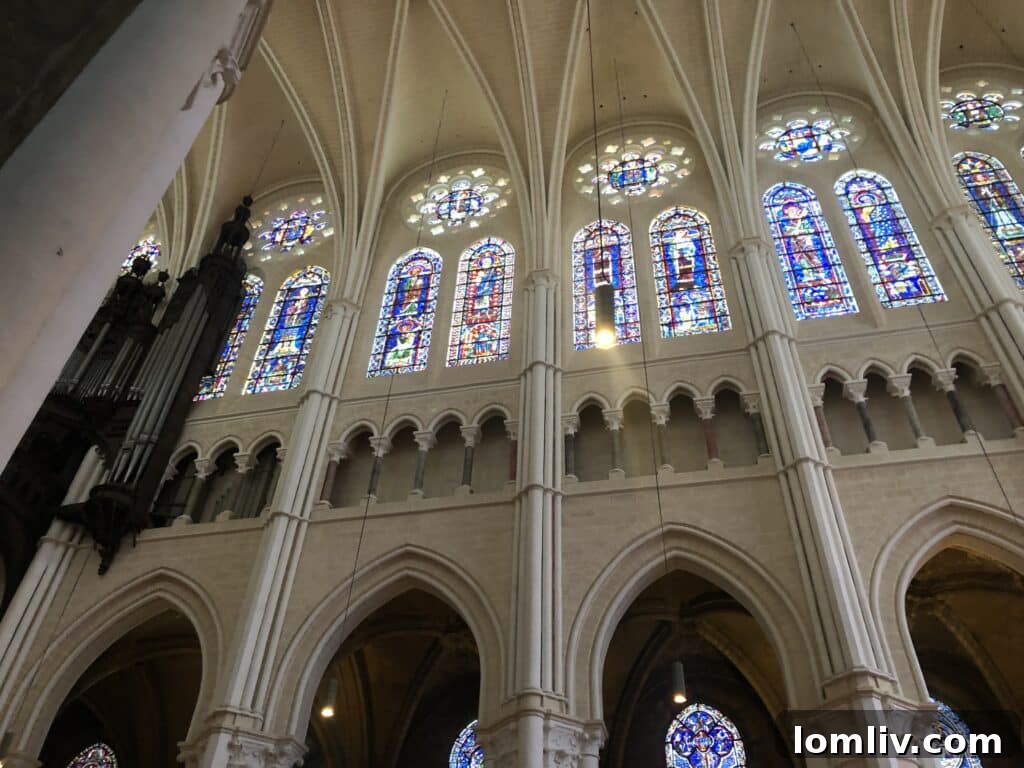 Interior of Chartres Cathedral During Restoration