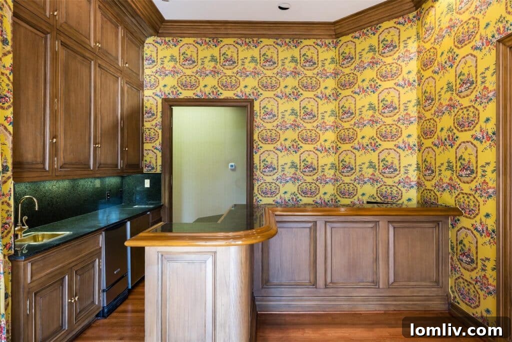 Front Exterior of 10001 Gaywood Road with Circular Driveway