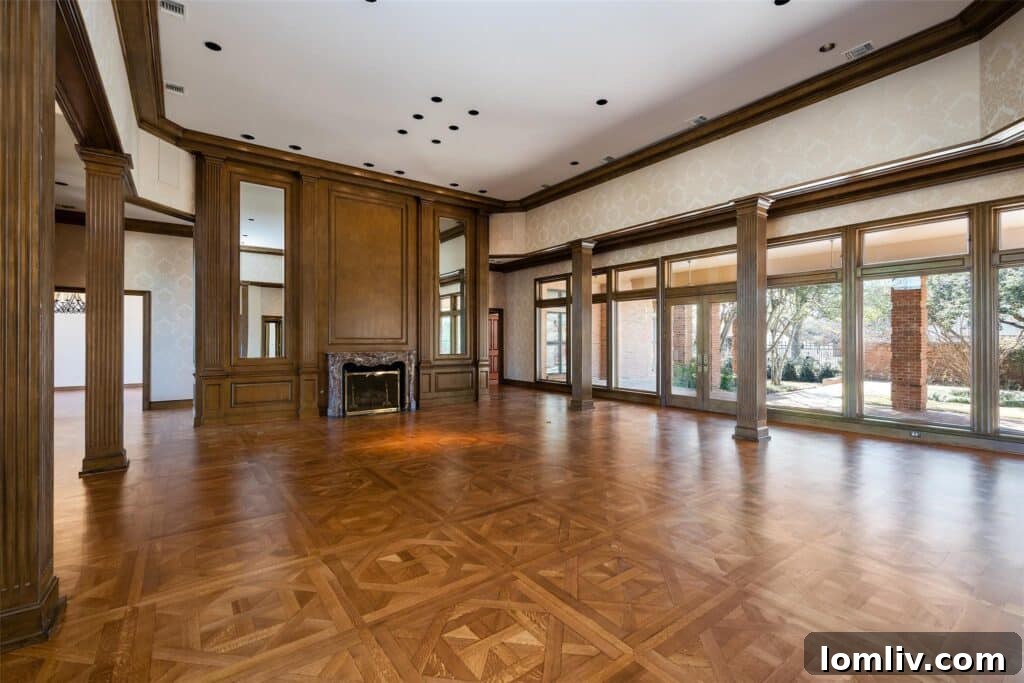 Elegant Interior with Detailed Woodwork and High Ceilings