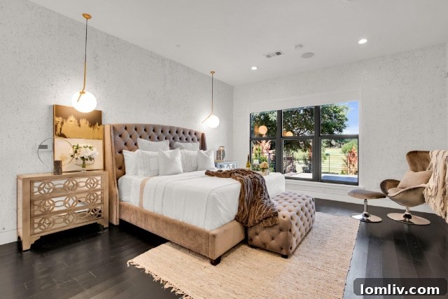 Elegant Primary Bedroom with Abundant Natural Light