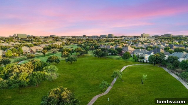 7404 Bradford Pear - Aerial Overview of Luxury Estate and Golf Course