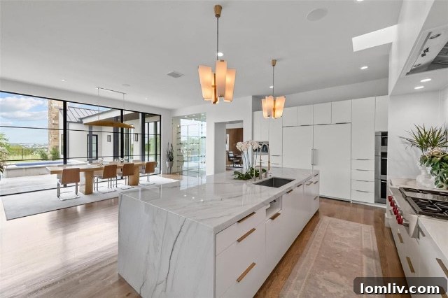 Dining Area Overlooking Outdoor Patio and Views