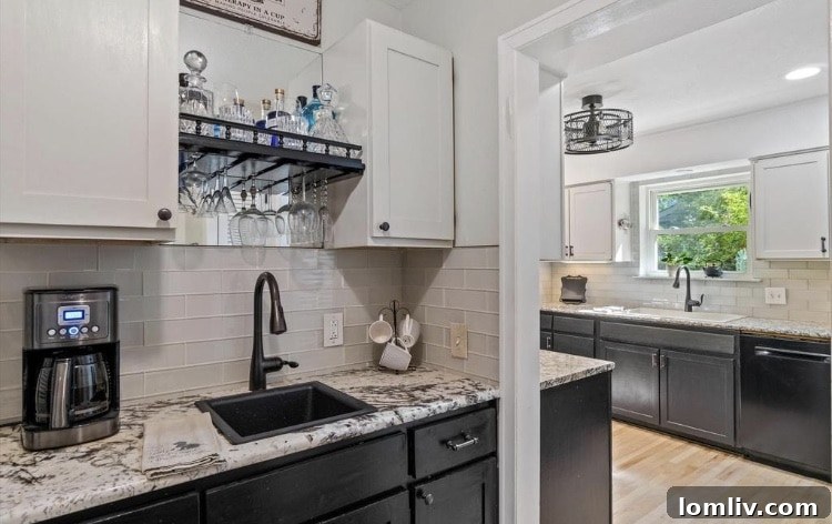 Spacious bathroom with modern fixtures