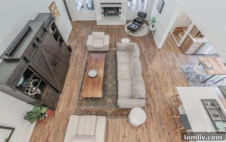 Inviting swimming pool and covered patio in the backyard