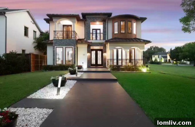 Luxurious living room with fireplace and elegant decor