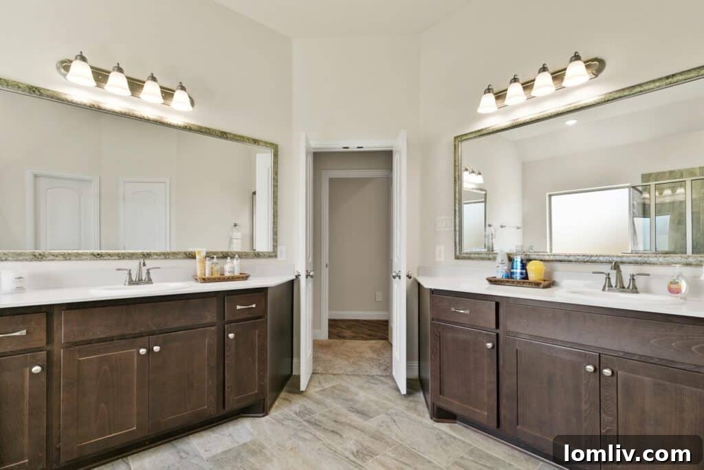 Enormous walk-in shower in luxury master bathroom