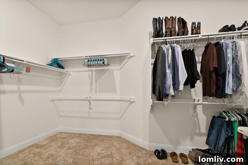 Massive walk-in closet in Mesquite luxury home