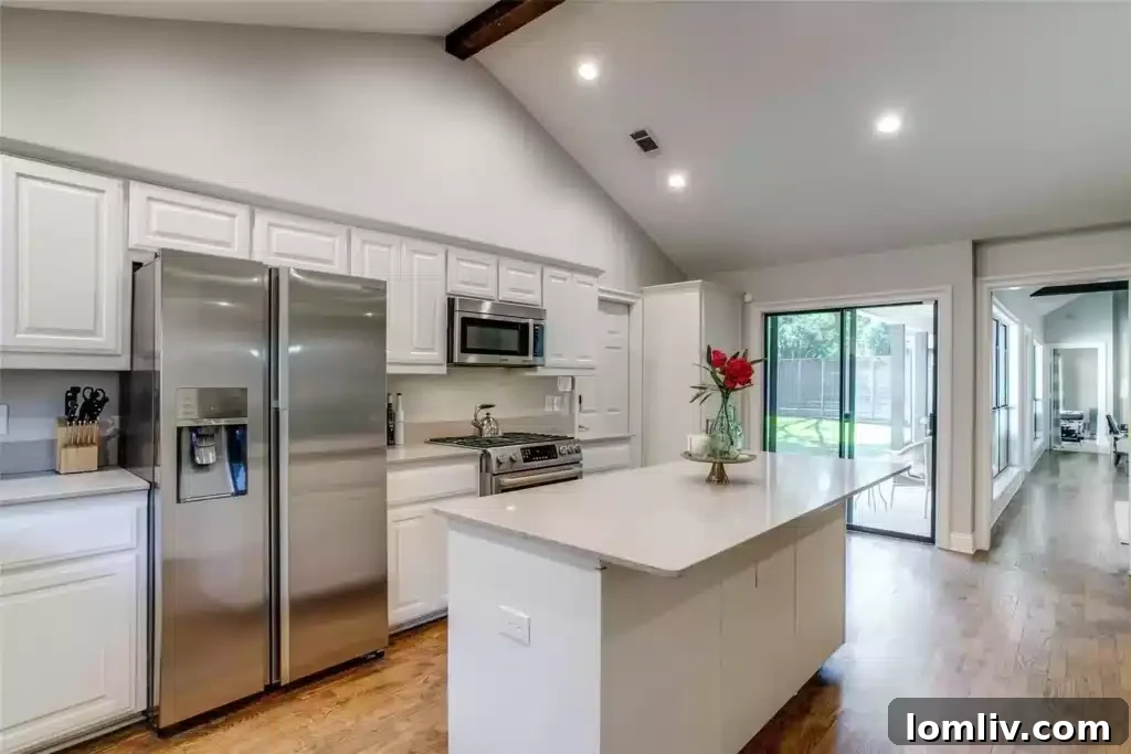Breakfast Nook with Fireplace in Dallas Home