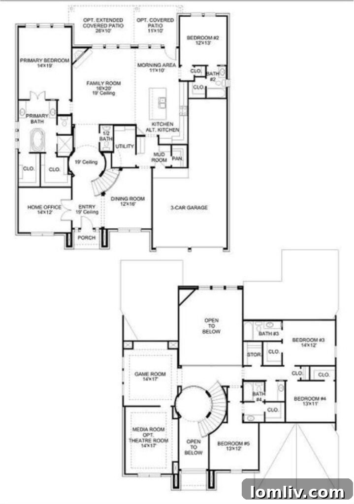 Grand Foyer with Curved Staircase