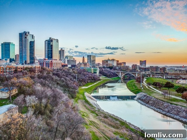 Fort Worth Skyline with Trinity River