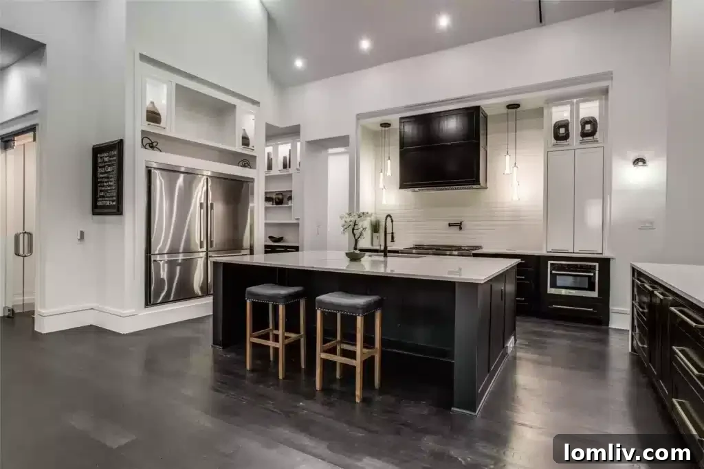 Spacious living area with high ceilings and abundant natural light