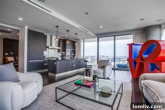 Bleu Ciel's Exclusive Two-Story Luxury High-Rise with Star Power 4 Bleu Ciel Dallas living space