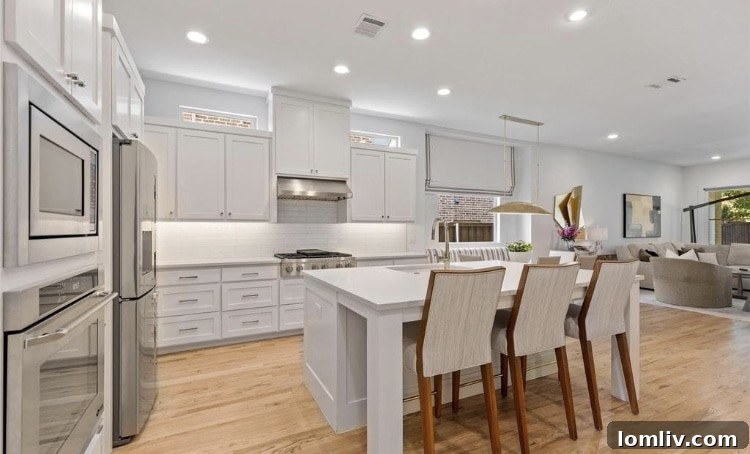 Elegant Living Room with Fireplace