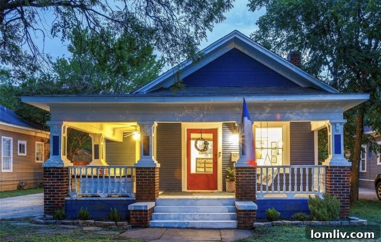 Charming Blue Farmhouse Exterior