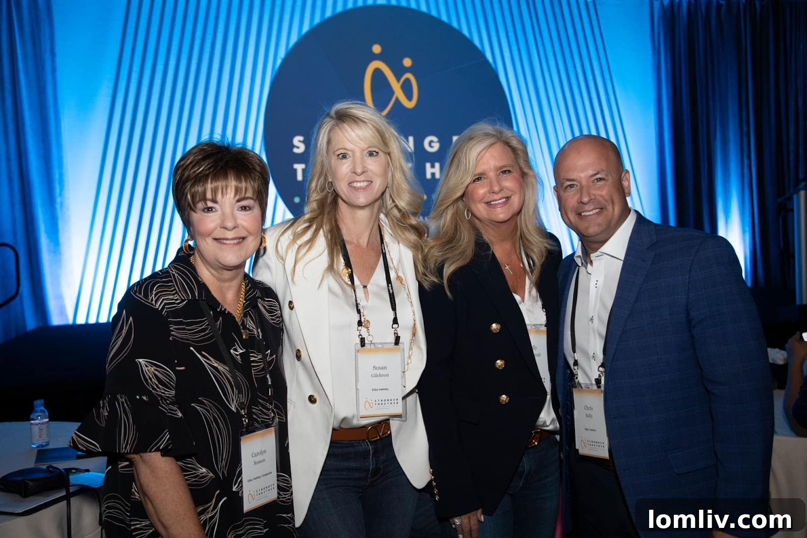 Ebby Halliday's Top 100+ Agents Convene in San Diego for Elite Summit 4 Carolyn Rosson, Susan Gilchrest, Kelly Marcontell, and Chris Kelly collaborating at Stronger Together conference.
