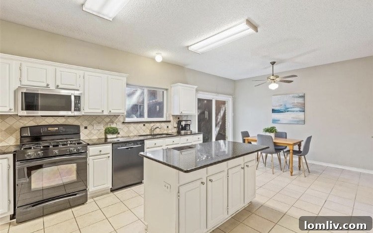 Spacious Family Room with Fireplace
