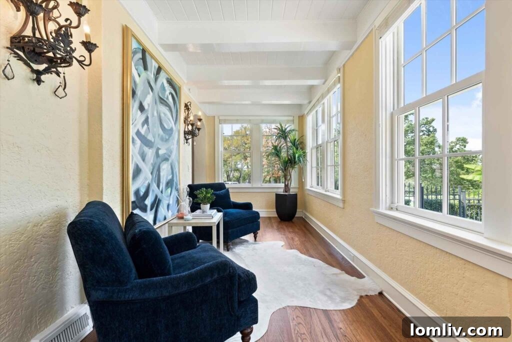 Interior archways leading to different areas of the Mediterranean villa