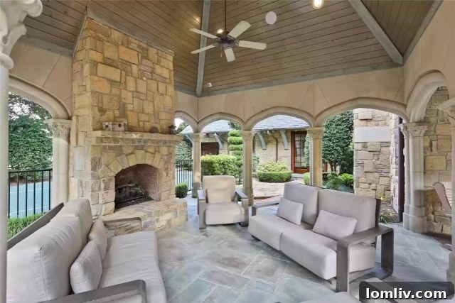 Private basketball court in the sprawling backyard of a Vaquero estate
