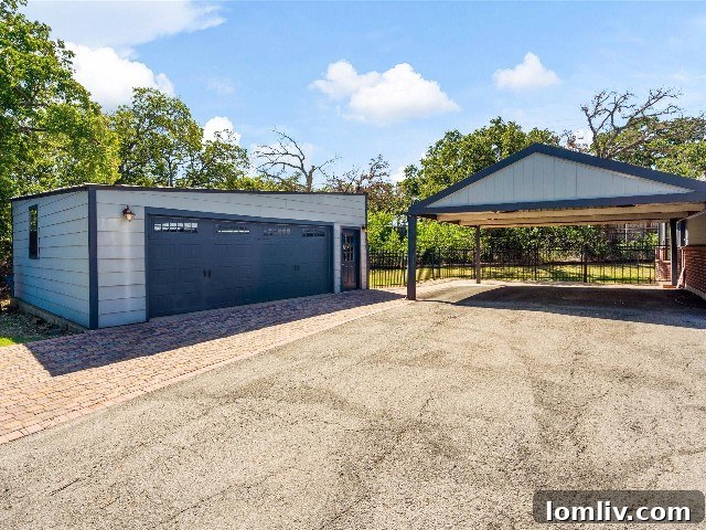 Extensive amenities at Meadow Creek Lane: 5 garages, 2 carports, 2 workshops, and more.