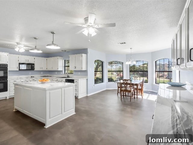 Modern and inviting kitchen at 205 Meadow Creek Lane, perfect for family meals.