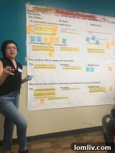 Dallas residents discussing housing challenges