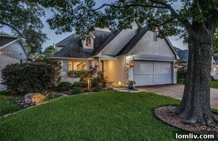 Contemporary living room with custom built-ins and sophisticated decor in 5106 W. Hanover Ave.