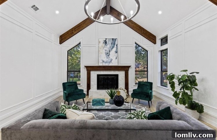 Modern kitchen with high-end ZLINE appliances and white oak flooring in the Plano home