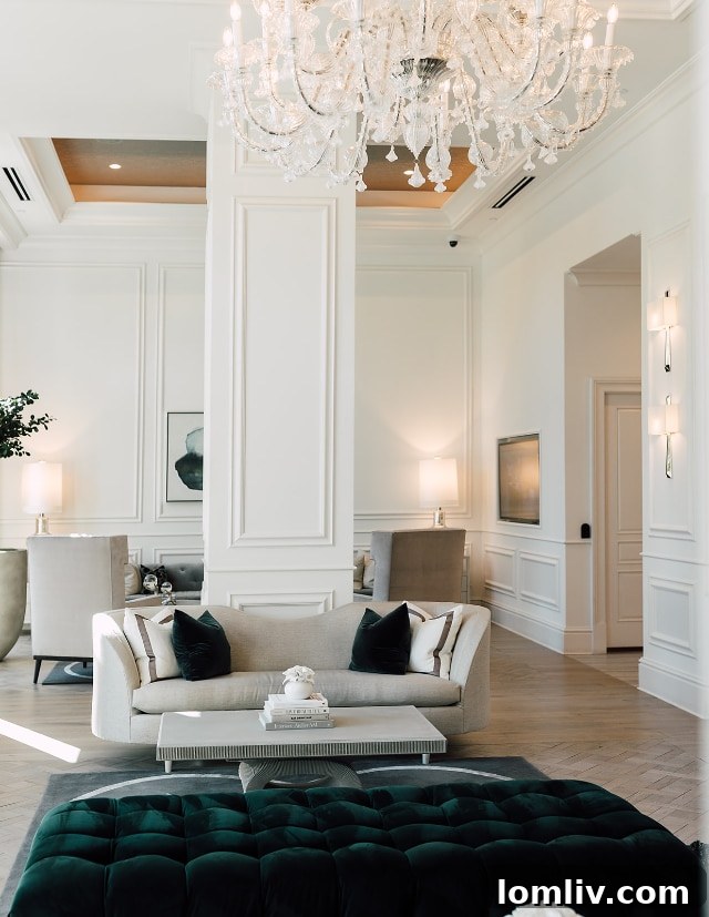 A stylish resident lounge designed for relaxation and social gatherings.