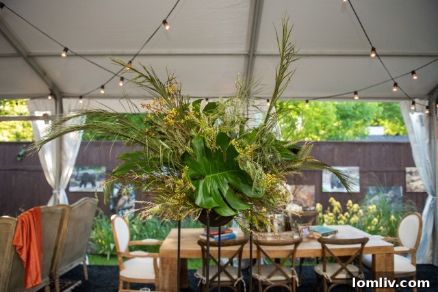 Catering Station Inside the Safari-Inspired Wedding Tent