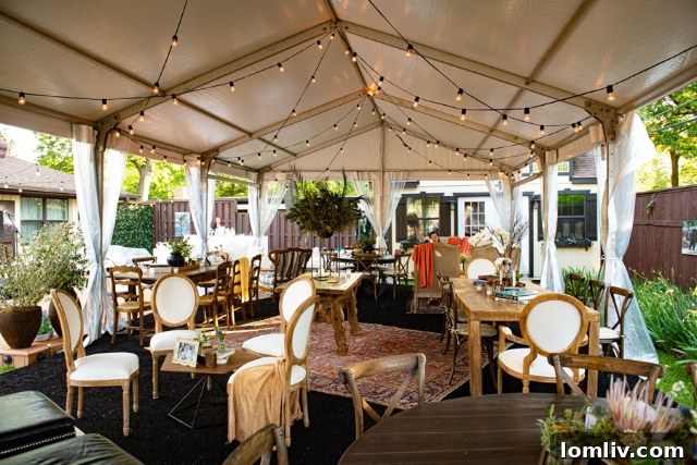 Elegant Safari Tent Setup for a Dallas Wedding Reception