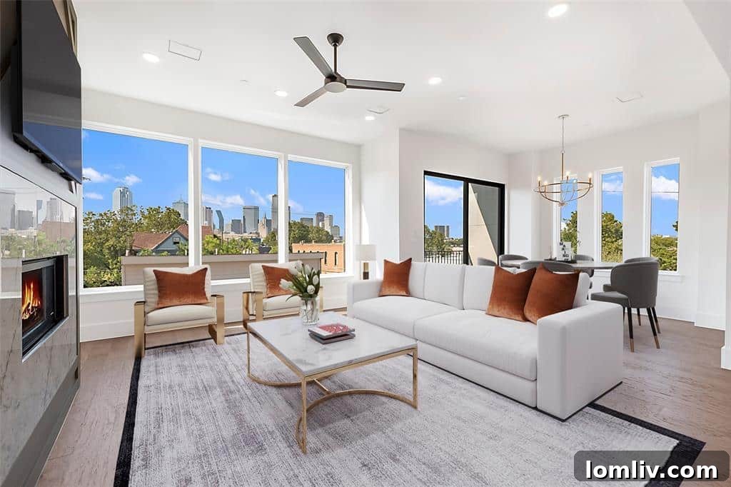 Bright and airy interior design of a Cedars townhome