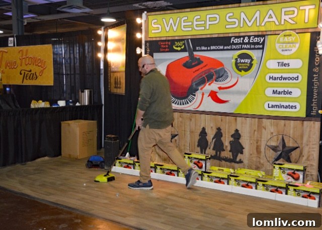 Cleaning tool demonstrated at the State Fair removing dog hair and debris