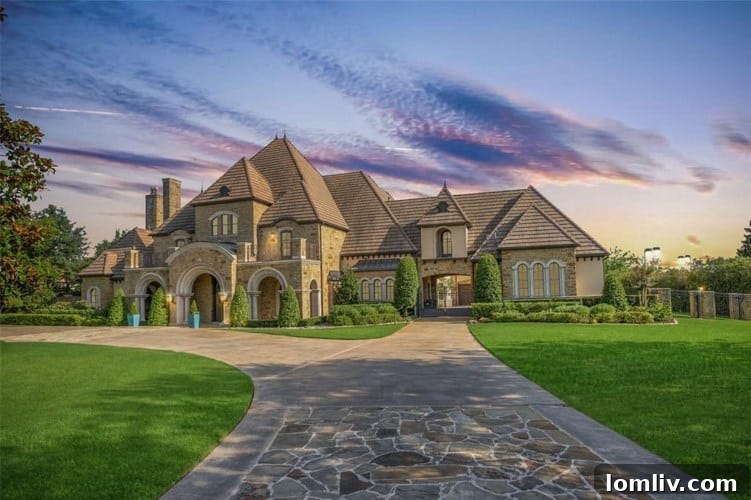 Luxury Estate Entryway at 9517 Bella Terra Drive, Fort Worth