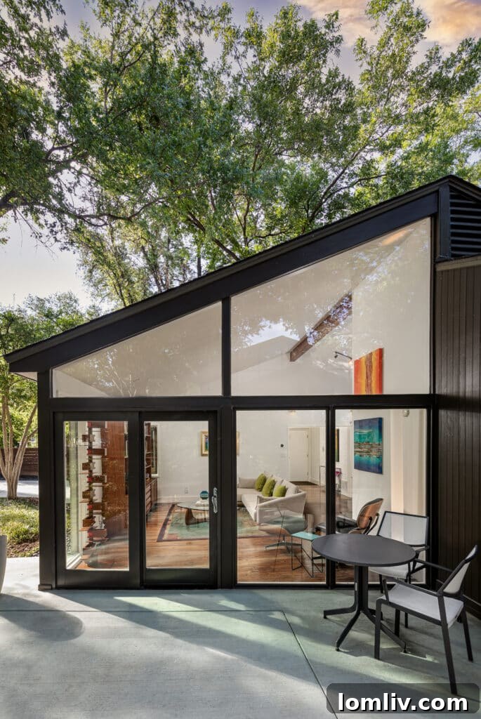 Bright and airy bedroom reflecting Midcentury Modern aesthetics