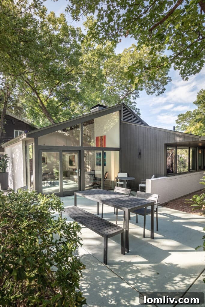 Unique architectural feature or art installation within a Midcentury Modern home