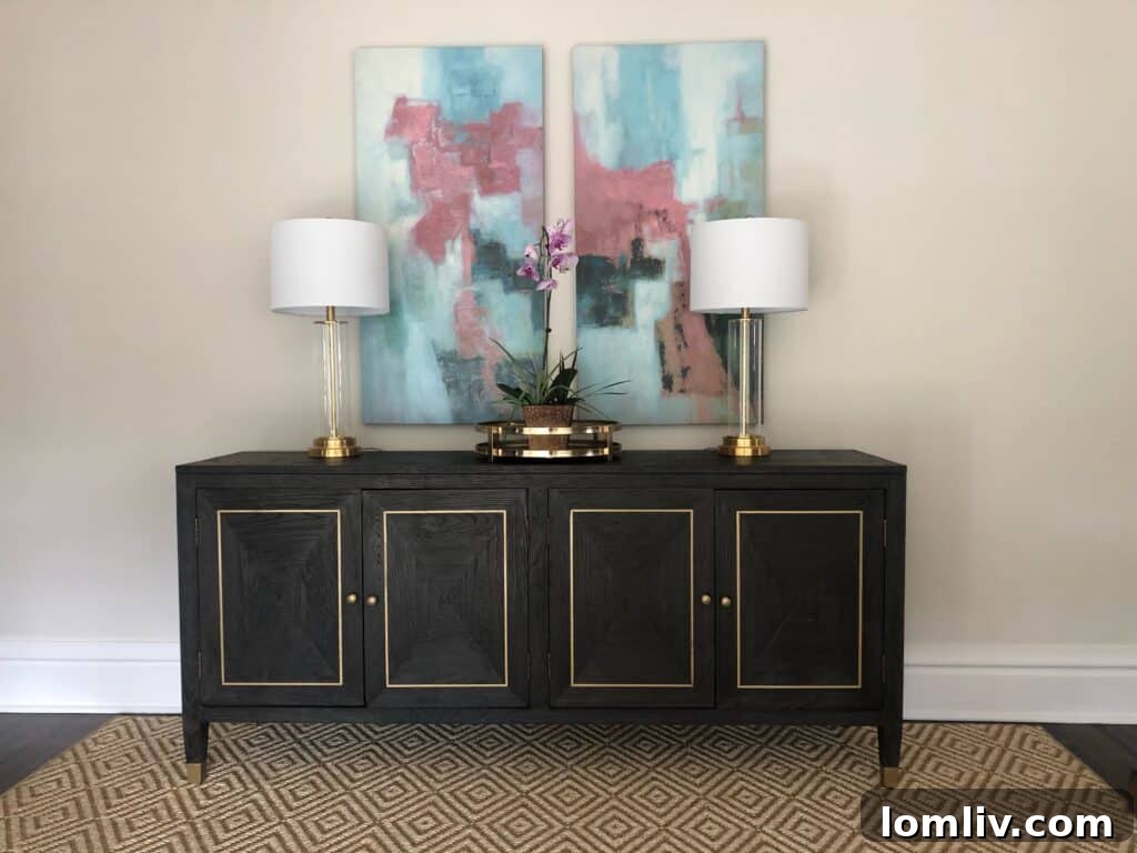 Stunning renovated staircase landing in a historic Fort Worth home