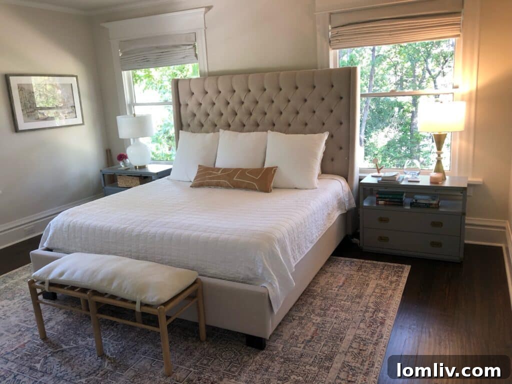 Luxurious principal bedroom with elegant design in Ryan Place