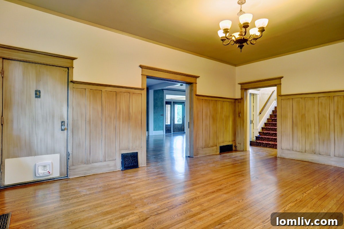 Before renovation: Disorganized entry area of Fort Worth historic home