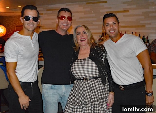 Guests enjoying Jan McFarlane's 50s-themed birthday party.