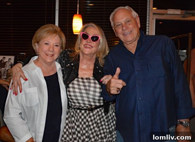 Jan McFarlane's friends and family celebrating her birthday.