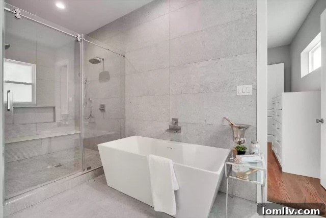 Comfortable and stylish bedroom with modern furnishings.