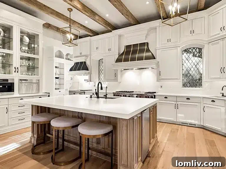 Gourmet kitchen with island and modern appliances at 30 Robledo Drive